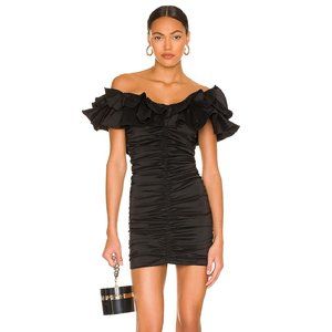 Lovers + Friends | Nikolina Ruched Dress in Black REVOLVE Size XXS